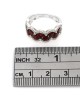Ruby and Diamond Scalloped Tapered Band